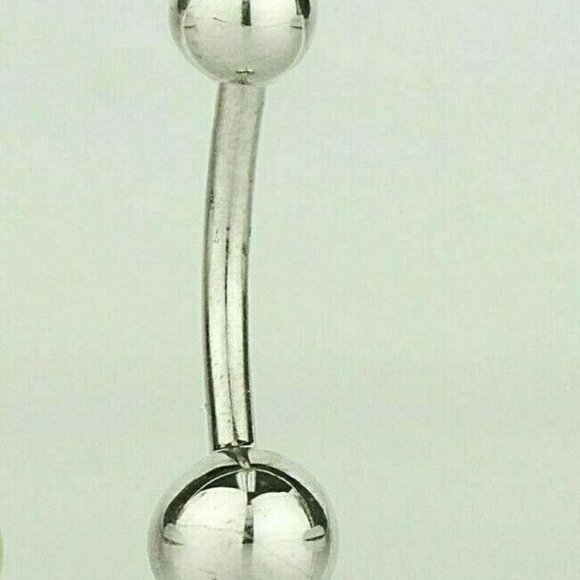Solid 14k Yellow or White Gold Belly Button Ball Body Jewelry Piercing - Picture 7 of 7